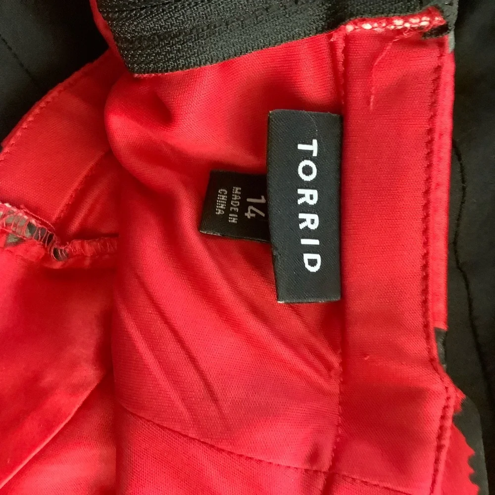 Torrid Red and Black Midi Dress - Picture 8 of 9